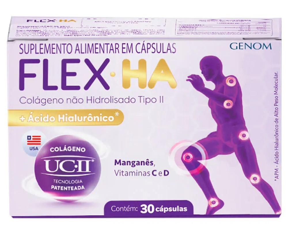 Flex HA Suplemento Alimentar de Colágeno 30 Cápsulas - Gennoma Lab