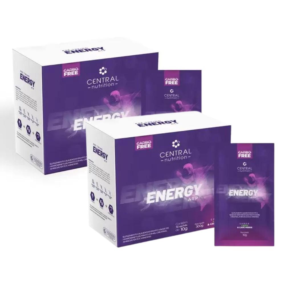 Combo 2 Energy ATP Sabor Tangerina 30 sachês 10g Central Nutrition