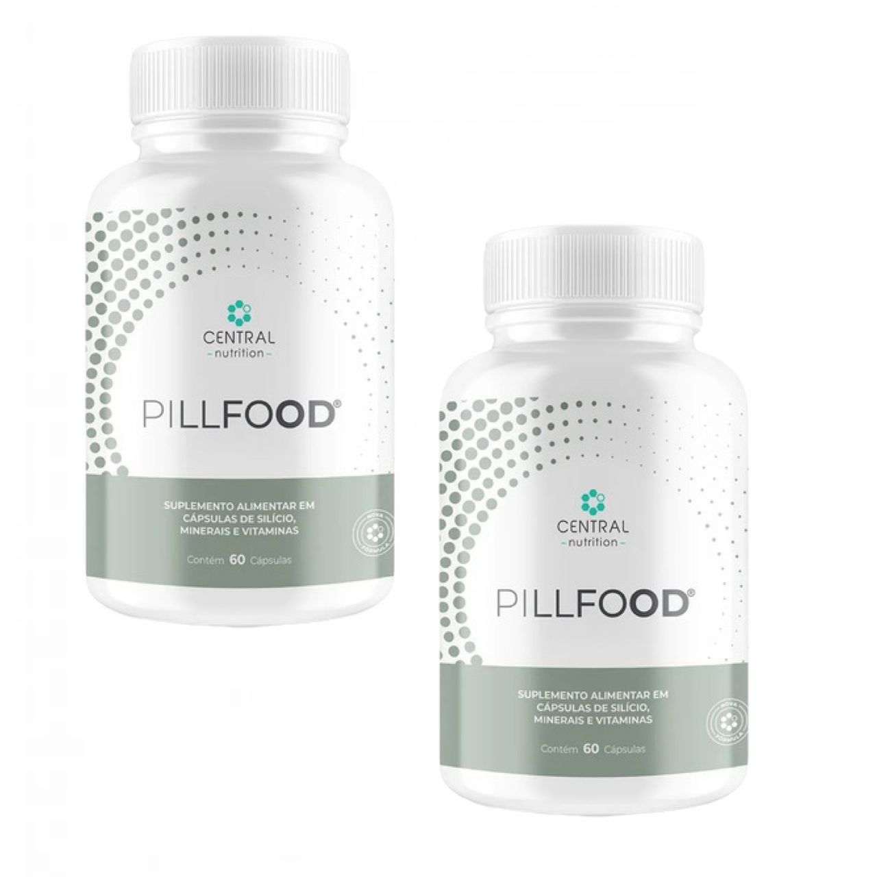 2x Pillfood - Silício Orgânico - Central Nutrition - 60 Cápsulas