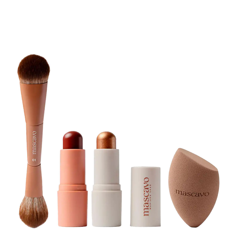 Mascavo - Kit Plum Glow & Go Trio + Problender Esponja Grande