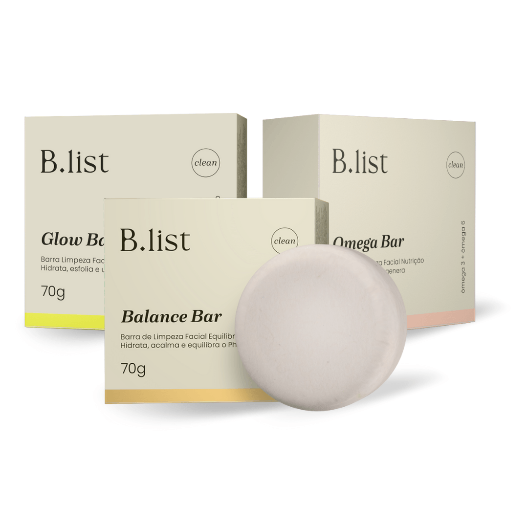 Kit Tratamento Barra Glow + Balance + Omega Bar Blist 3x70g