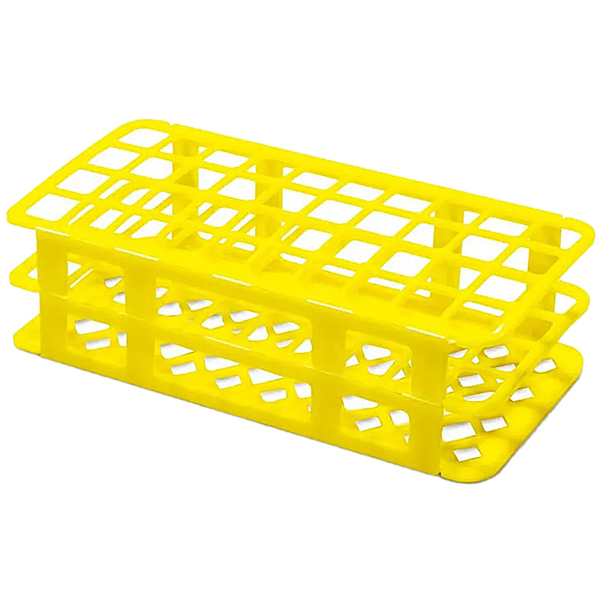 Estante Tipo Grade p/ 40 Tubos de Coleta 20-21mm Amarela - Unidade