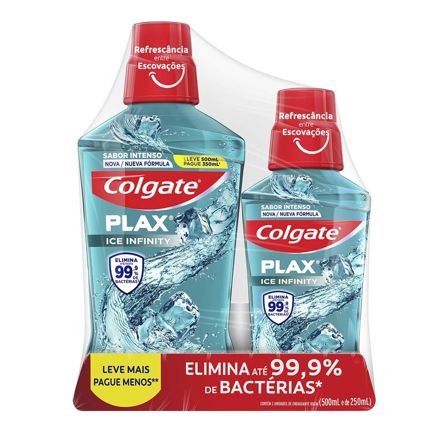 Enxaguante Bucal Colgate Plax Ice Infinity 500ml + 250ml
