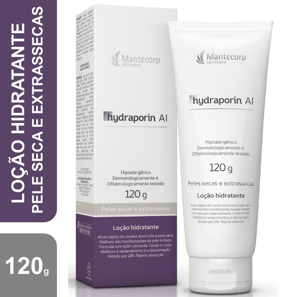 Loção Corporal Mantecorp Skincare Hydraporin AI Hidratante Peles Secas e Extrassecas 120g
