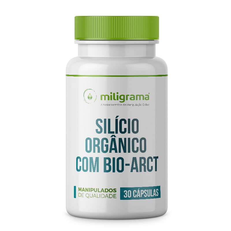 Silicio Orgânico 200mg com Bio Arct 100mg 30 Cápsulas com Selo de Autenticidade