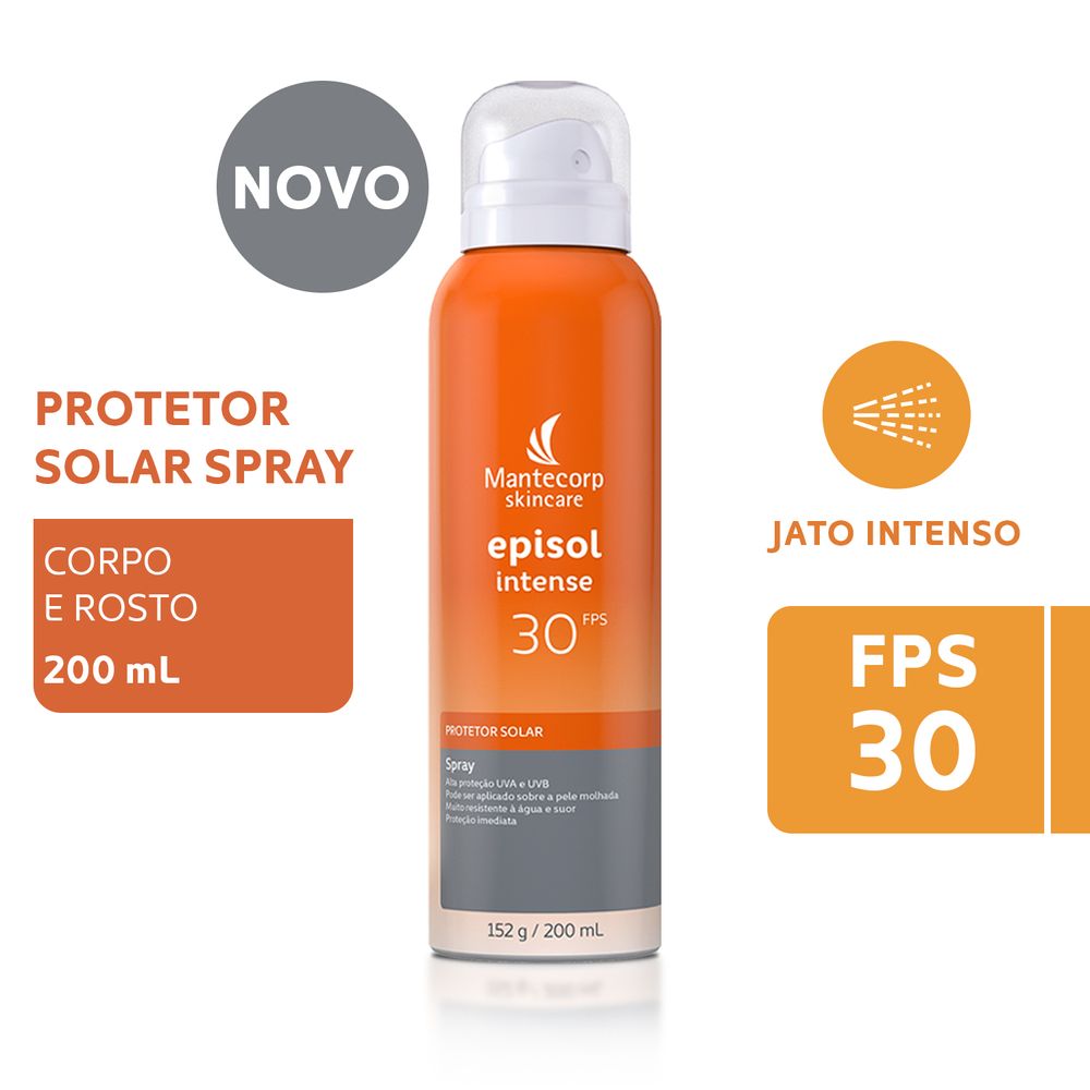 Protetor Solar Episol Intense FPS30 Hidra Spray 200ml
